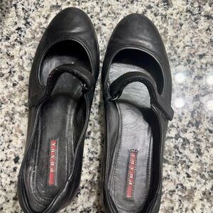 Prada Women's Black Leather Flats